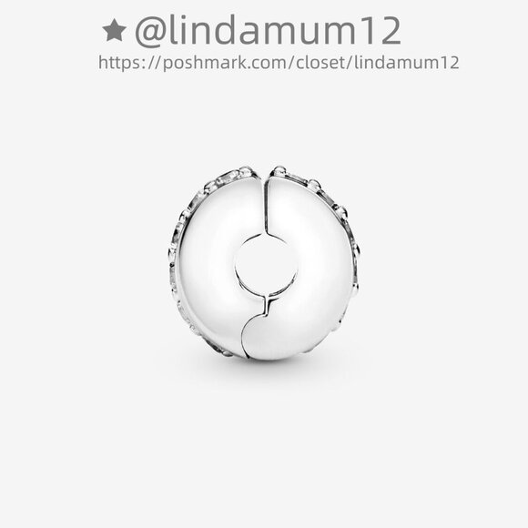 Pandora Clear Sparkling Row Clip Charm - Picture 3 of 7